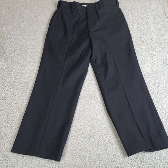 Elbeco Pants Mens 36R x  27 Blue Wool EMT Medical Military Pockets Uniform - Picture 1 of 8